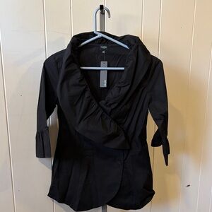 Olian Marernity Black Ruffled Women's Blouse
